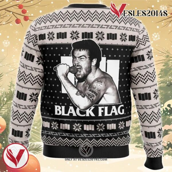 Black Flag Ugly Christmas Sweater, Unique Christmas Gift For Fans - Vesles2014S 1