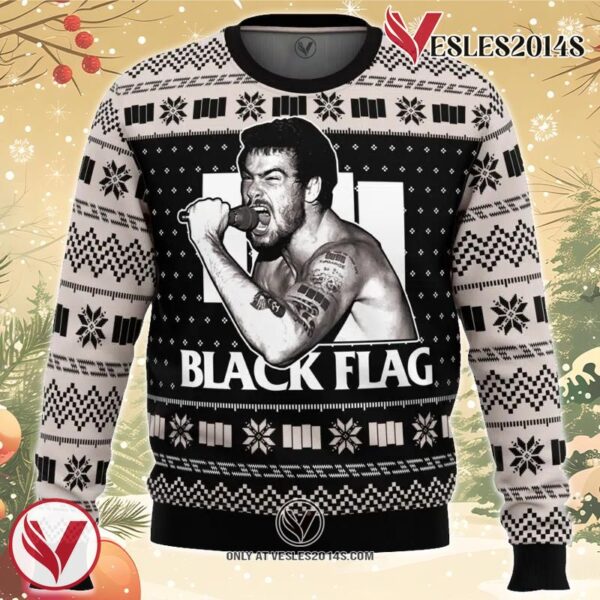Black Flag Ugly Christmas Sweater, Unique Christmas Gift For Fans - Vesles2014S