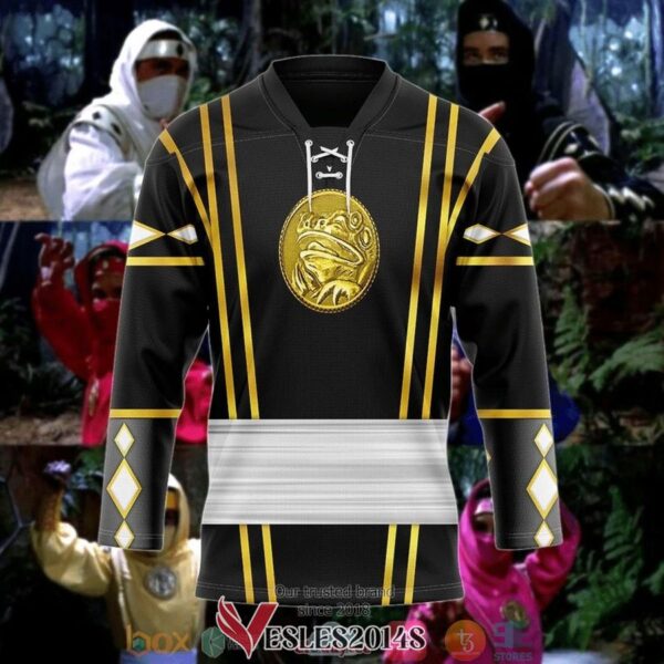 Black Frog Ninja Mighty Morphin Power Rangers Ninjetti Hockey Jersey Shirt, Trending Gifts For Fans - Vesles2014s 2