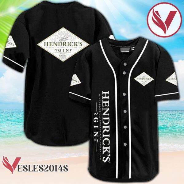 Black Hendrick's Gin Baseball Jersey, Perfect Gifts For Fans - Vesles2014S
