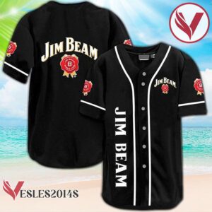 Black Jim Beam Bourbon Whiskey Baseball Jersey, Perfect Gifts For Fans - Vesles2014S
