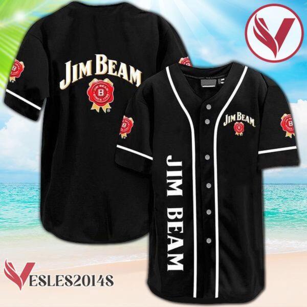 Black Jim Beam Bourbon Whiskey Baseball Jersey, Perfect Gifts For Fans - Vesles2014S
