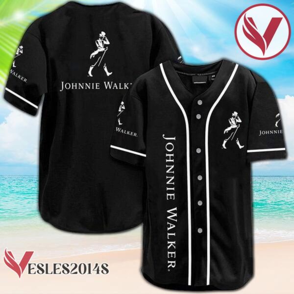 Black Johnnie Walker Baseball Jersey, Perfect Gifts For Fans - Vesles2014S