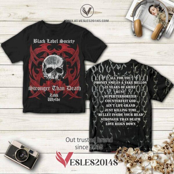 Black Label Society Band Stronger Than Death Album 3D T-Shirt, Perfect Gifts For Music Lovers - Vesles2014S