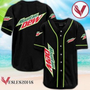 Black Mountain Dew Baseball Jersey, Perfect Gifts For Fans - Vesles2014S