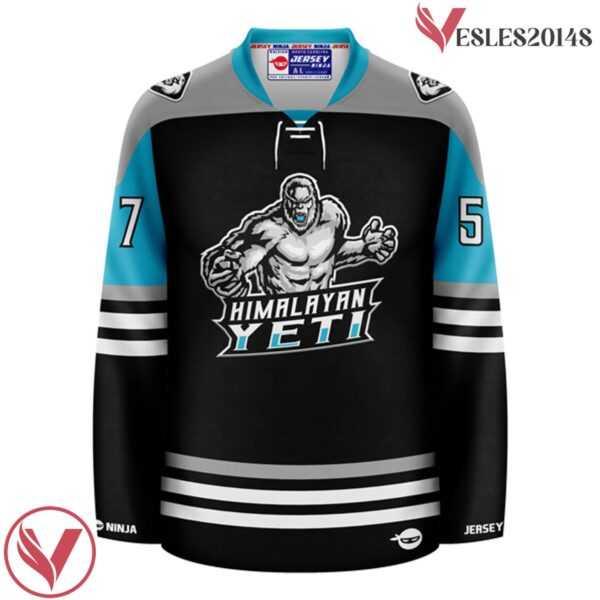 Black Mythical Yeti Himalayan Hockey Jersey - Vesles2014S 2