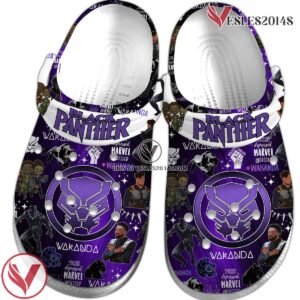 Black Panther Movie Crocs Crocband Clogs Shoes Comfortable For Men Women and Kids Style 1 - Vesles2014S 2