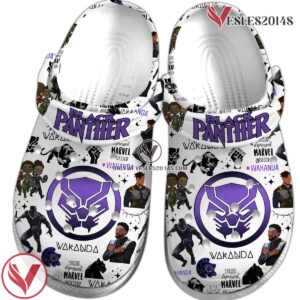 Black Panther Movie Crocs Crocband Clogs Shoes Comfortable For Men Women and Kids Style 2 - Vesles2014S 2