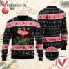 Black Pink Flamingo Jingle Bell In Area Ugly Sweater, Unique Winter Outfits For Fans - Vesles2014S  1