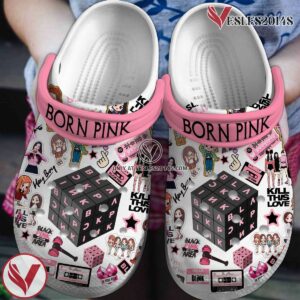 Black Pink Music Crocs Crocband Clogs Shoes, Unique Gifts For Fans - Vesles2014S