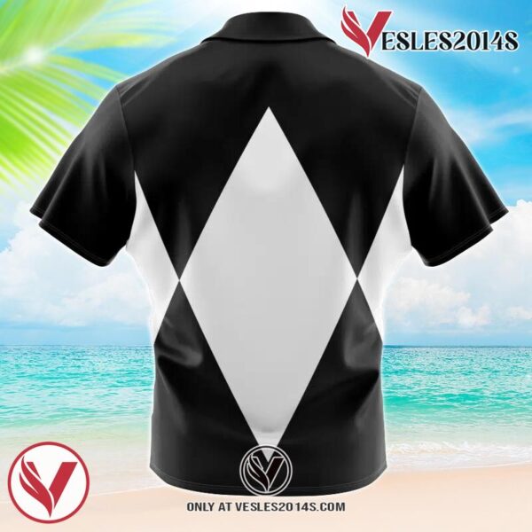 Black Ranger Mighty Morphin Power Rangers Hawaiian Button Up Shirt, Perfect Gifts For Anime Lovers - Vesles2014S 1