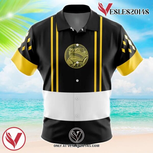Black Ranger Ninjetti Mighty Morphin Power Rangers Hawaiian Button Up Shirt, Perfect Gifts For Anime Lovers - Vesles2014S