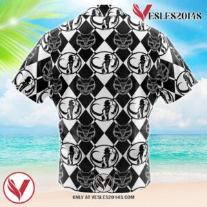Black Ranger Pattern Power Rangers Hawaiian Button Up Shirt, Perfect Gifts For Anime Lovers - Vesles2014S 1