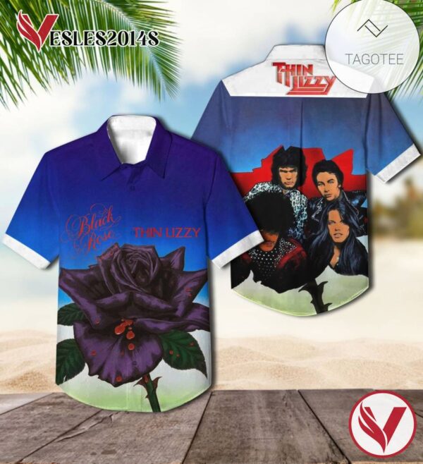 Black Rose A Rock Legend Album By Thin Lizzy Hawaiian Shirt, Best Gift For Music Lovers Vesles2014S