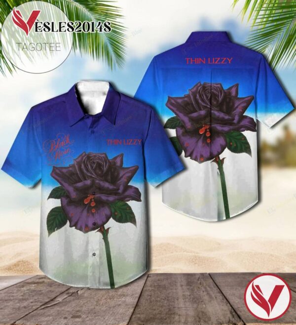 Black Rose Album By Thin Lizzy Rock Band Hawaiian Shirt, Best Gift For Music Lovers Vesles2014S