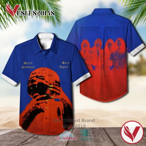 Black Sabbath Born Again 1983 Album Hawaiian Shirt, Best Gift For Music Lovers Vesles2014S