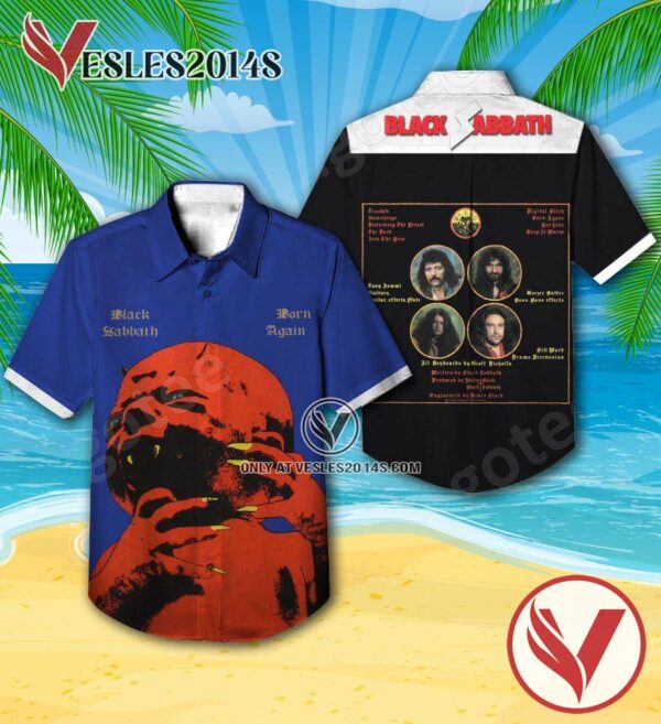 Black Sabbath Born Again Album Cover Hawaiian Shirt, Unique Gifts For Music Lovers - Vesles2014S