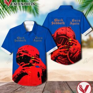 Black Sabbath Born Again Album Hawaiian Shirt, Best Gift For Music Lovers Vesles2014S