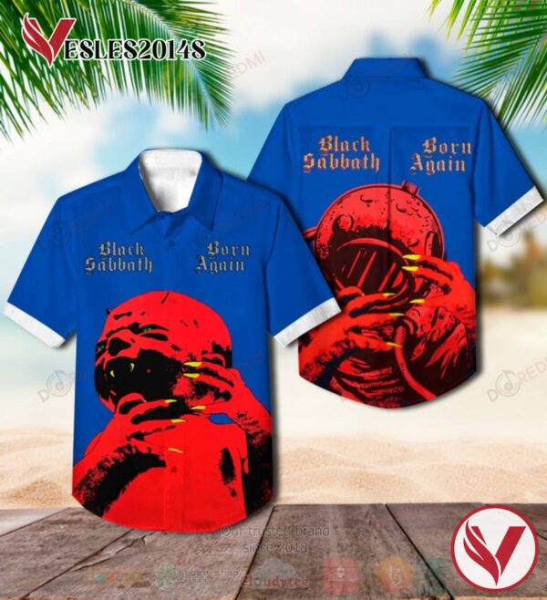 Black Sabbath Born Again Album Hawaiian Shirt, Best Gift For Music Lovers Vesles2014S