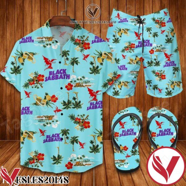 Black Sabbath Combo Hawaiian Shirt, Beach Shorts And Flip Flop jTJ, Unique Gifts For Friends - Vesles2014S 1