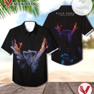 Black Sabbath Cross Purposes Album Cover Hawaiian Shirt, Best Gift For Music Lovers Vesles2014S