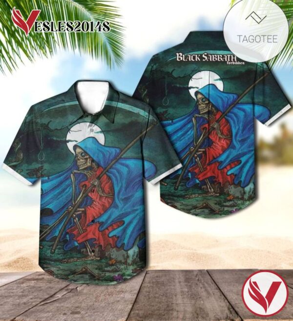 Black Sabbath Forbidden Album Cover Hawaiian Shirt, Best Gift For Music Lovers Vesles2014S