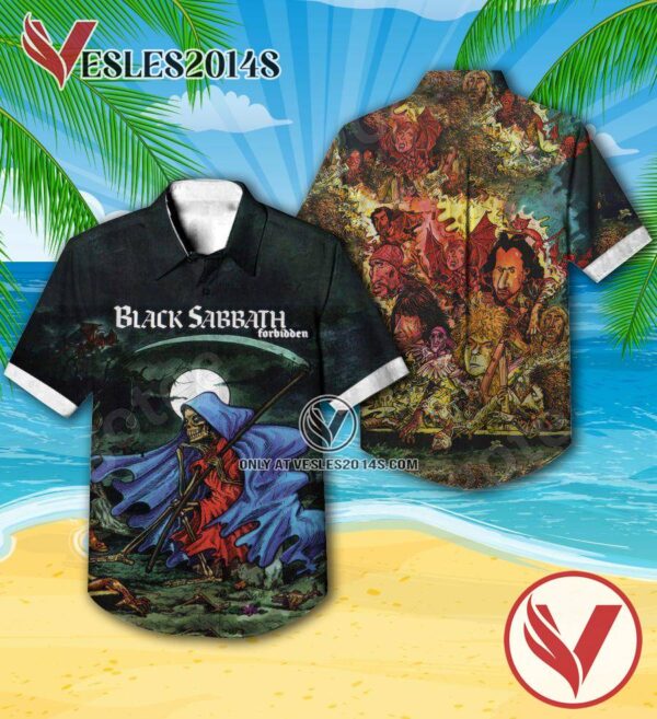 Black Sabbath Forbidden Album Cover Style 2 Hawaiian Shirt, Unique Gifts For Music Lovers - Vesles2014S