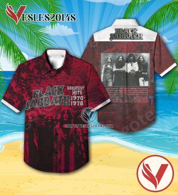 Black Sabbath Greatest Hits 1970-1978 Compilation Album Cover Hawaiian Shirt, Unique Gifts For Music Lovers - Vesles2014S