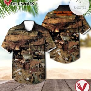 Black Sabbath Greatest Hits Album Cover Hawaiian Shirt, Best Gift For Music Lovers Vesles2014S