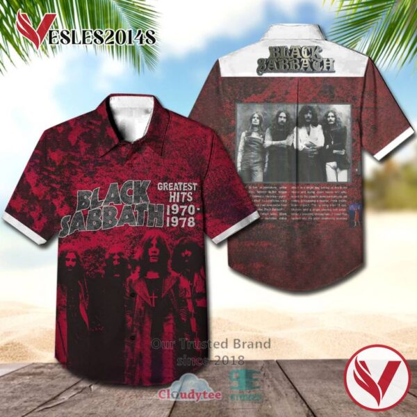 Black Sabbath Greatest Hits Albums Hawaiian Shirt, Best Gift For Music Lovers Vesles2014S