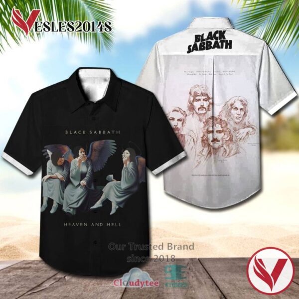 Black Sabbath Heaven and Hell Albums Hawaiian Shirt, Best Gift For Music Lovers Vesles2014S