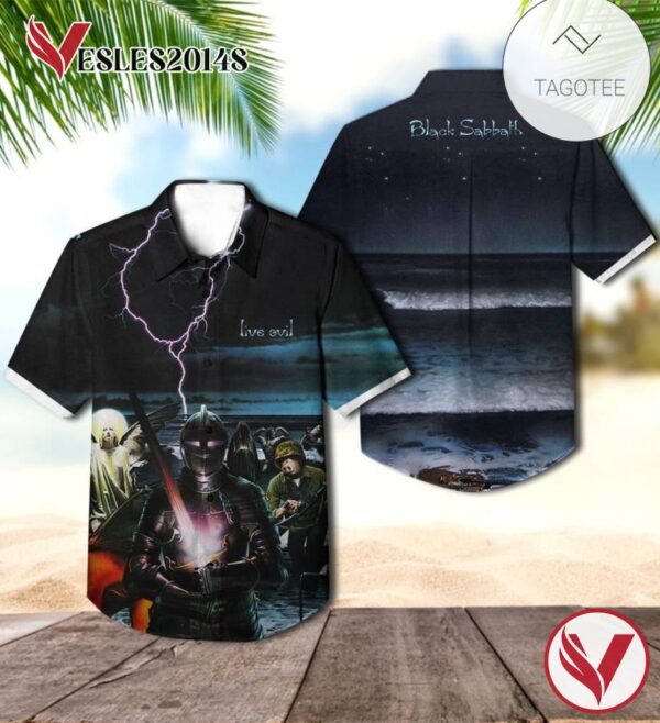 Black Sabbath Live Evil Album Cover Hawaiian Shirt, Best Gift For Music Lovers Vesles2014S