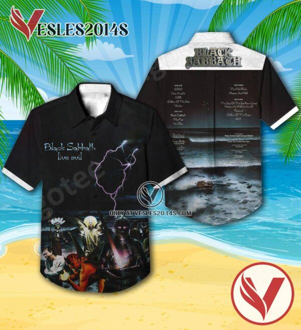 Black Sabbath Live Evil Album Cover Style 2 Hawaiian Shirt, Unique Gifts For Music Lovers - Vesles2014S