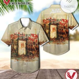 Black Sabbath Mob Rules Album Cover Hawaiian Shirt, Best Gift For Music Lovers Vesles2014S