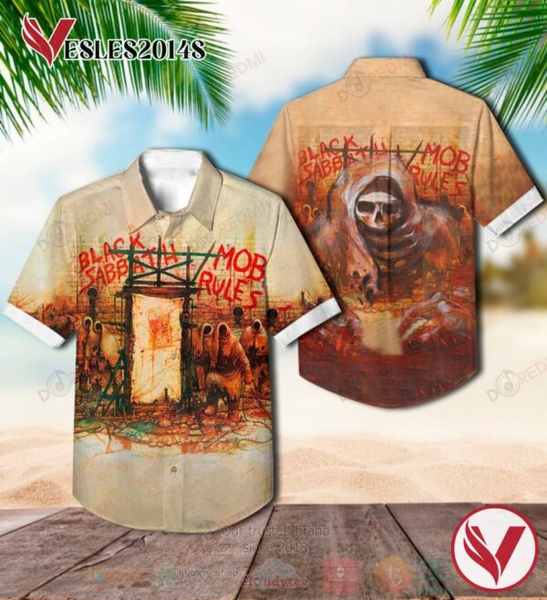 Black Sabbath Mob Rules Album Hawaiian Shirt, Best Gift For Music Lovers Vesles2014S