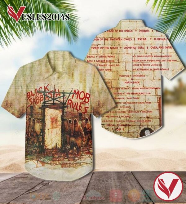 Black Sabbath Mob Rules Album Hawaiian Shirt, Best Gift For Music Lovers Vesles2014S lTR