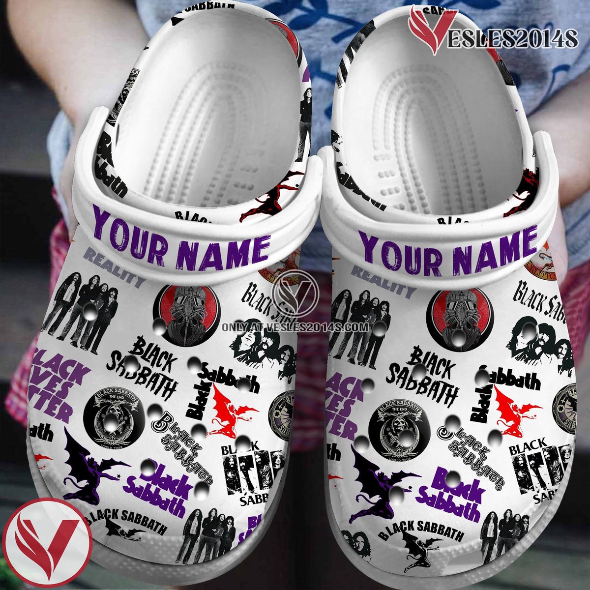 Black Sabbath Music Band Crocs Crocband Clogs Shoes, Unique Gifts For Fans - Vesles2014S