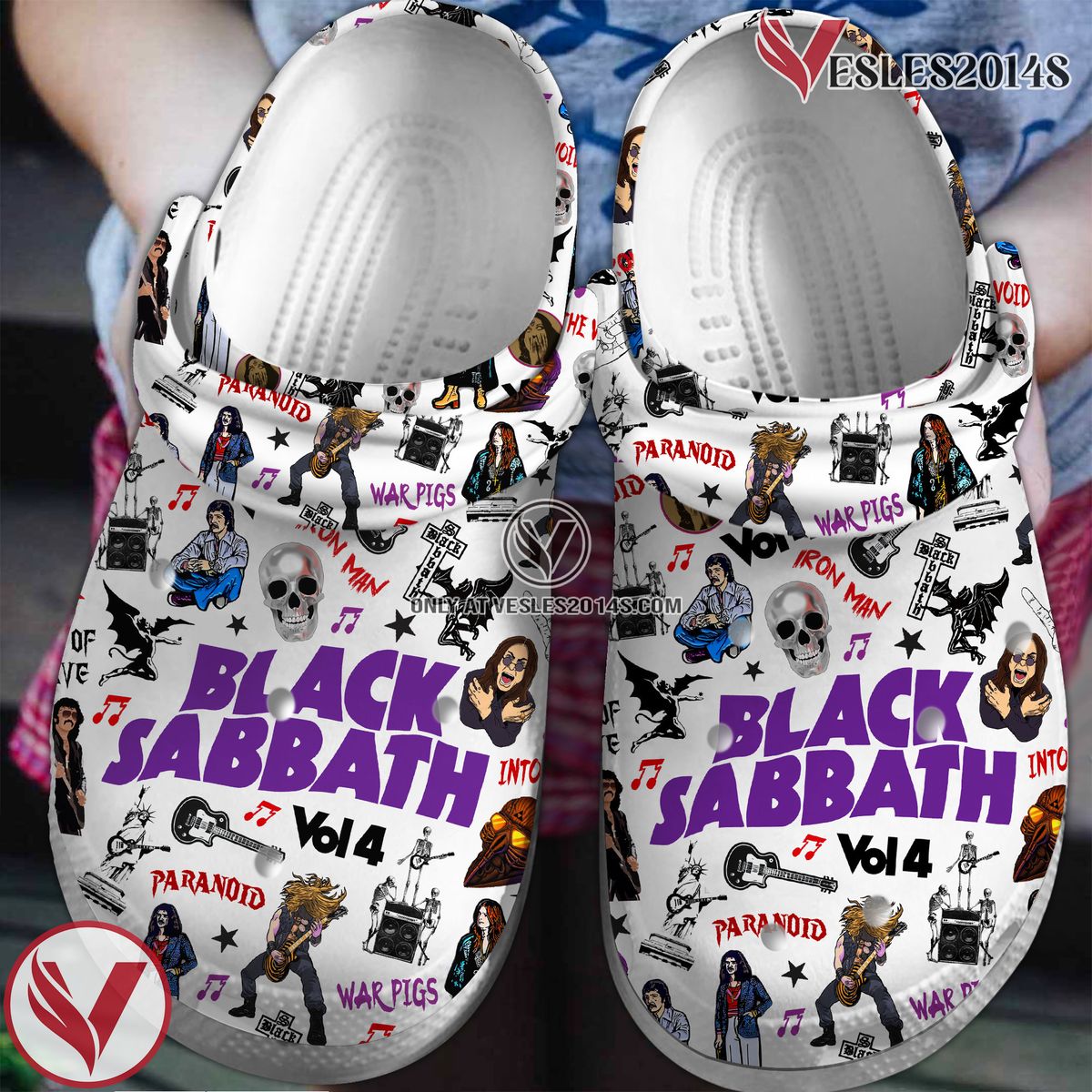 Black Sabbath Music Crocs Crocband Clogs Shoes, Unique Gifts For Fans - Vesles2014S