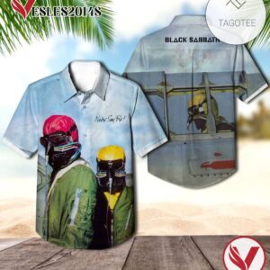 Black Sabbath Never Say Die Album Cover Hawaiian Shirt, Best Gift For Music Lovers Vesles2014S