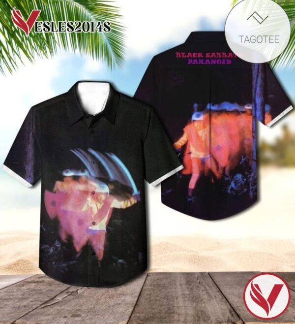 Black Sabbath Paranoid Album Cover Hawaiian Shirt, Best Gift For Music Lovers Vesles2014S