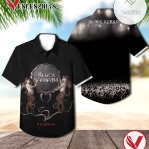 Black Sabbath Reunion Album Cover Hawaiian Shirt, Best Gift For Music Lovers Vesles2014S