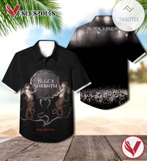 Black Sabbath Reunion Album Cover Hawaiian Shirt, Best Gift For Music Lovers Vesles2014S