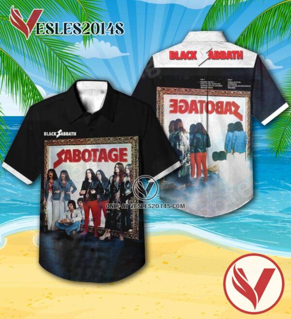 Black Sabbath Sabotage Album Cover Hawaiian Shirt, Unique Gifts For Music Lovers - Vesles2014S