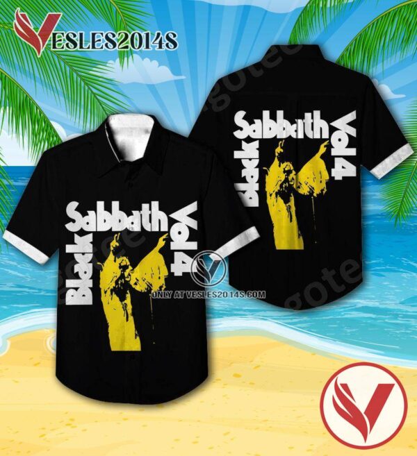 Black Sabbath Vol. 4 Album Cover Black Hawaiian Shirt, Unique Gifts For Music Lovers - Vesles2014S