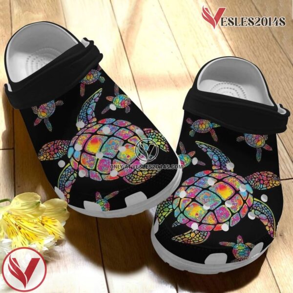 Black Sea Turtle Shoes – Save The Ocean Shoes Clog For Women, Unique Gift From  Vesles2014S