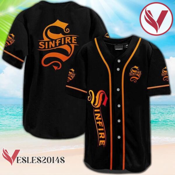 Black Sinfire Cinnamon Whisky Baseball Jersey, Perfect Gifts For Fans - Vesles2014S