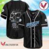 Black Skull Busch Light Baseball Jersey, Perfect Gifts For Fans - Vesles2014S