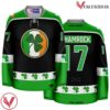 Black St Patrick's Day Irish Shamrock Holiday Hockey Jersey - Vesles2014S