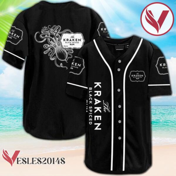 Black The Kraken Rum Baseball Jersey, Perfect Gifts For Fans - Vesles2014S