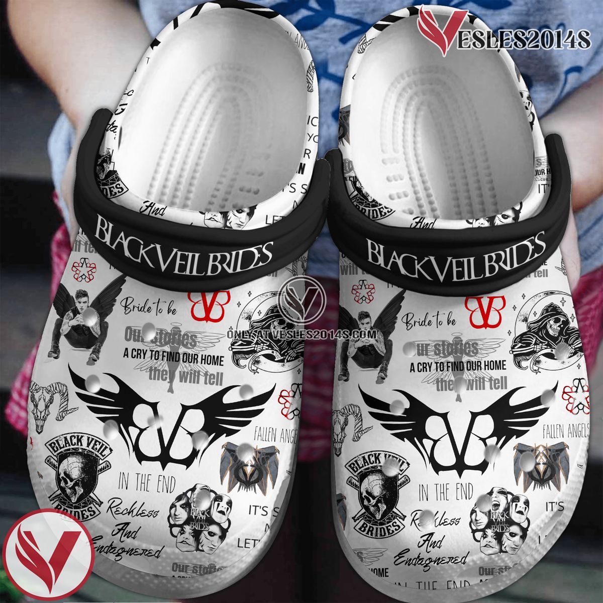 Black Veil Brides Music Crocs Crocband Clogs Shoes, Unique Gifts For Fans - Vesles2014S